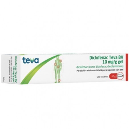 Teva B. V. Diclofenac Teva Bv 10 Mg/g Gel 60 G - Farmaci per dolori muscolari e articolari - 047883032 - Teva B. V. - € 5,55
