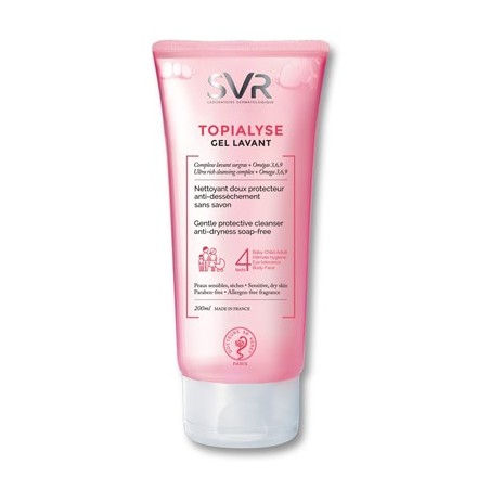 SVR Topialyse Gel Lavante Anti-Secchezza Delicato 200 Ml - Bagnoschiuma e detergenti per il corpo - 981248242 - SVR - € 7,64