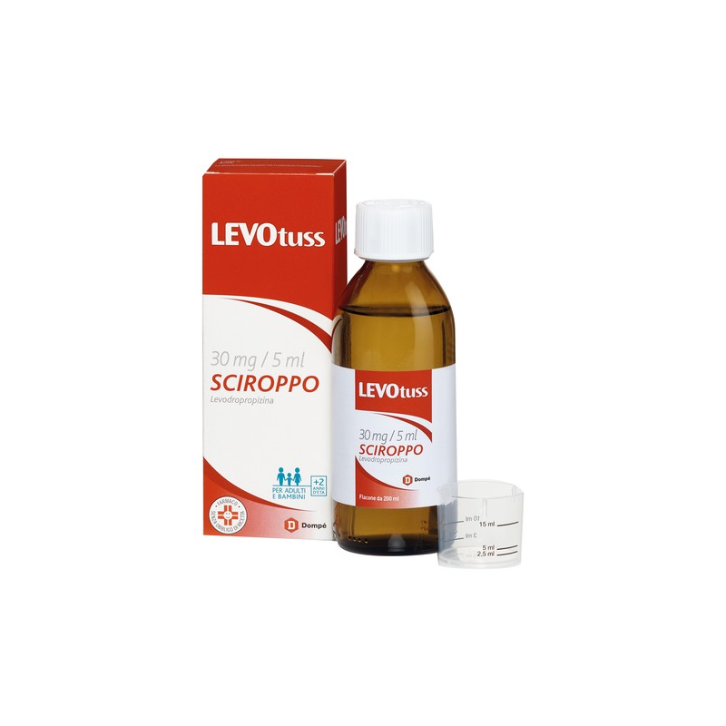 Levotuss 30 mg/5 ml Sciroppo per Tosse Secca e Grassa 200 Ml - Farmaci per tosse secca e grassa - 026752016 - Levotuss - € 7,09