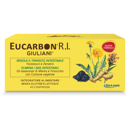 Eucarbon Integratore Digestivo Vegetale 40 Compresse Giuliani - 1 Eucarbon Integratore Digestivo Vegetale 40 Compresse Giuliani - 1