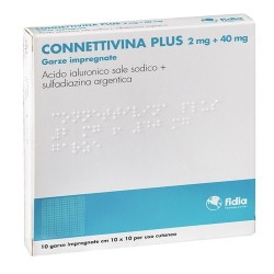 Connettivina Plus Garze Impregnate Piaghe e Ustioni 10 Pezzi - Farmaci dermatologici - 028440079 - Connettivina - € 10,04