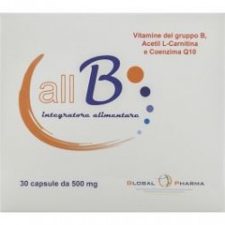 Global Pharma All B Integratore Multivitaminico 30 Capsule - Vitamine e sali minerali - 930884919 - Global Pharma - € 14,69