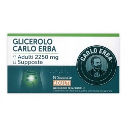 Glicerolo Carlo Erba Adulti 18 Supposte Lassative Da 2250 Mg - Farmaci per stitichezza e lassativi - 029651039 - Carlo Erba Otc