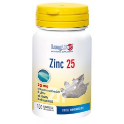 Phoenix - Longlife Longlife Zinc 25 Mg 100 Compresse - Vitamine e sali minerali - 933784783 - Longlife - € 13,98