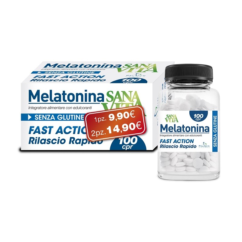 Paladin Pharma Sanavita Melatonina 100 Compresse - Integratori per umore, anti stress e sonno - 979392913 - Paladin Pharma - ...