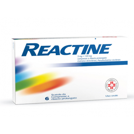 Reactine 5 Mg + 120 Mg Riniti Allergiche 6 Compresse Rilascio Prolungato - Farmaci da banco - 032800043 - Reactine