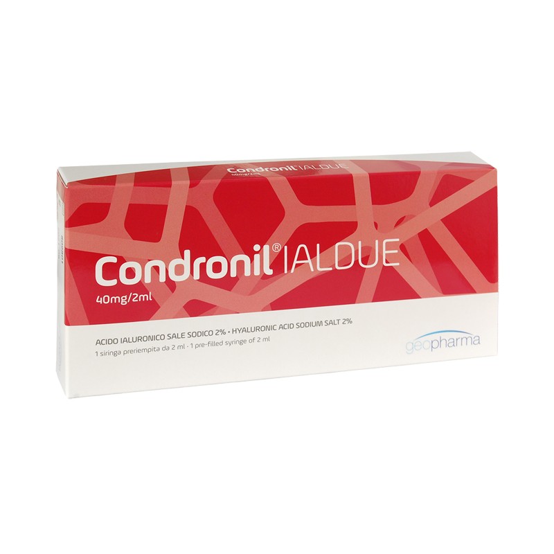 Geofarma Siringa Intra-articolare Condronil Ialdue Preriempita Acido Ialuronico Sale Sodico 40 Mg 2 Ml Geofarma - 1