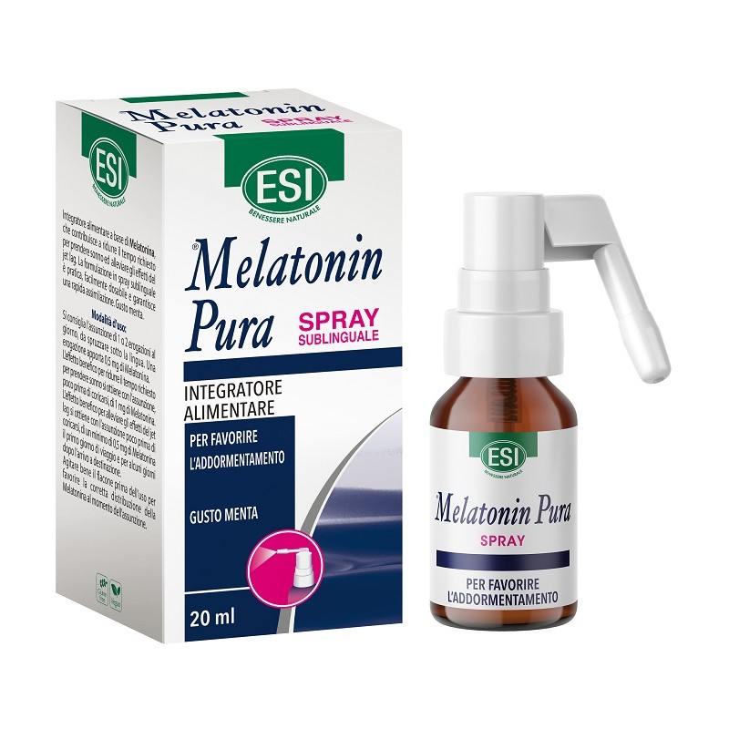 Esi Melatonin Pura Spray 20 Ml - Integratori per umore, anti stress e sonno - 981505353 - Esi - € 7,22