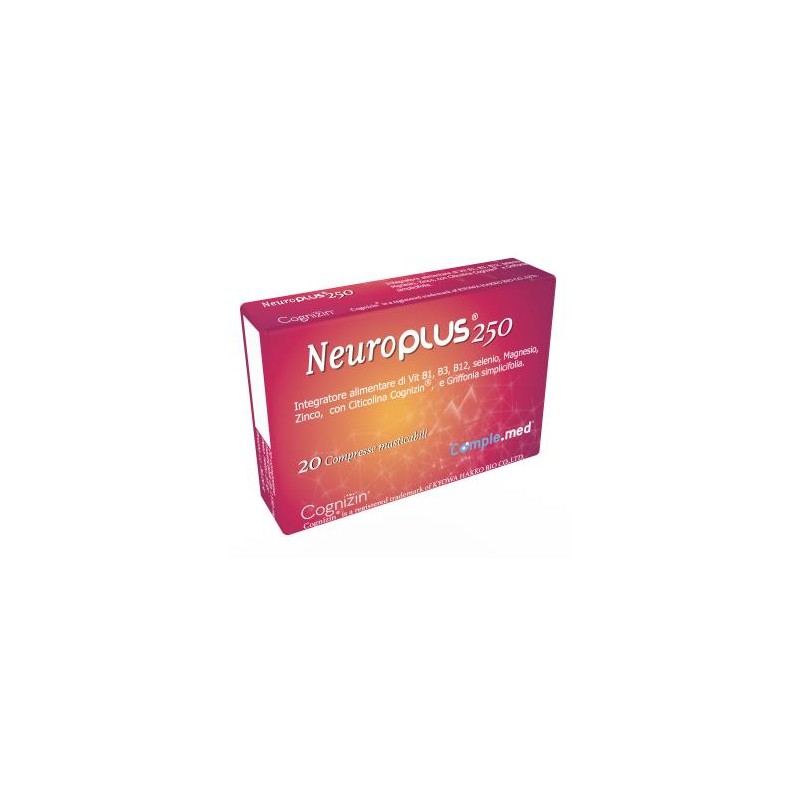 Comple. Med Neuroplus 250 20 Compresse Masticabili - Vitamine e sali minerali - 983803952 - Comple. Med - € 28,55