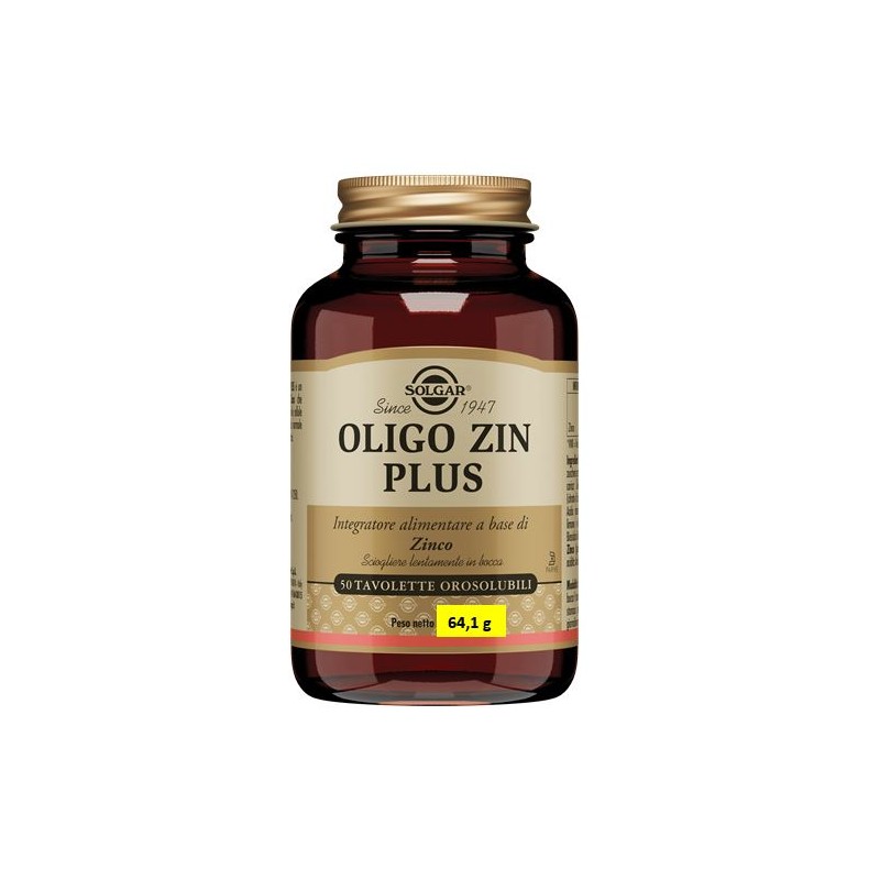 Solgar It. Multinutrient Oligo Zin Plus 50 Tavolette - Integratori per difese immunitarie - 947260497 - Solgar - € 17,45