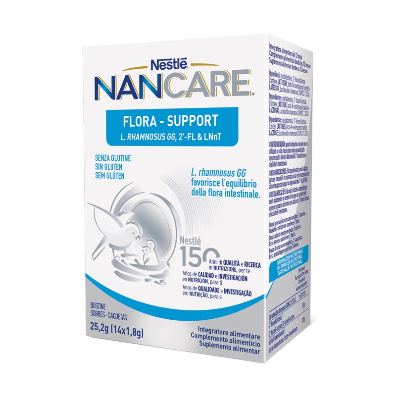 Nestle' Italiana Nestle' Nancare Flora Support 14 Bustine - Fermenti lattici per bambini - 947419949 - Nestle' Italiana - € 1...