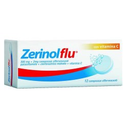 Zerinolflu 300 Mg + 2 Mg Influenza E Raffreddore 12 Compresse Effervescenti - Farmaci per febbre (antipiretici) - 035191028 -...