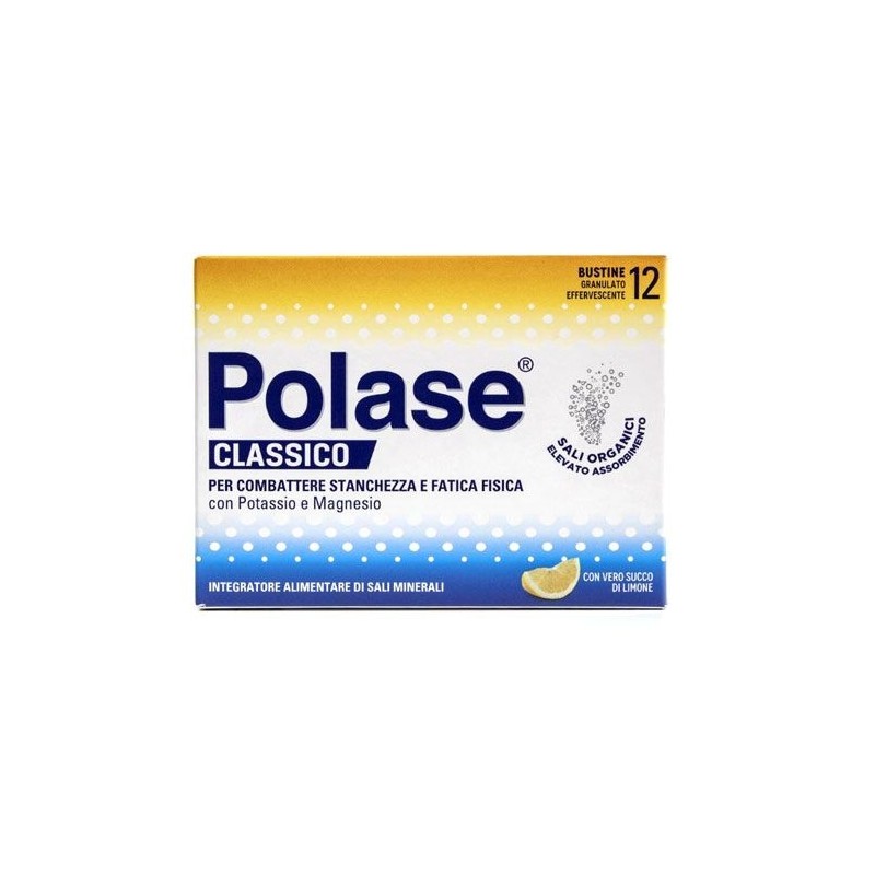 Polase Limone Integratore Di Magnesio e Potassio 12 Bustine - Vitamine e sali minerali - 981364831 - Polase - € 8,90