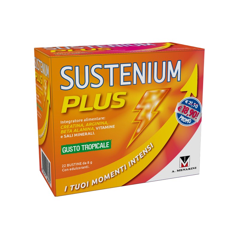 Sustenium Plus Creatina Gusto Tropicale 22 Bustine - Vitamine e sali minerali - 983500428 - Sustenium - € 15,50