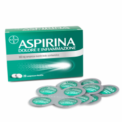 Aspirina 500 Mg Dolore E Infiammazione 20 Compresse Rivestite - Farmaci per dolori muscolari e articolari - 041962034 - Aspir...