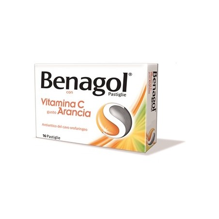 Benagol Vitamina C Gusto Arancia 16 Pastiglie - Farmaci per mal di gola - 016242238 - Benagol - € 5,85