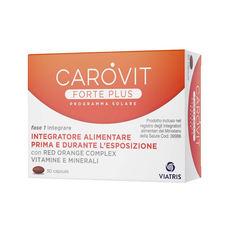 Carovit Forte Plus Programma Solare 30 Capsule - Integratori per l'abbronzatura - 945121224 - Carovit - € 22,62