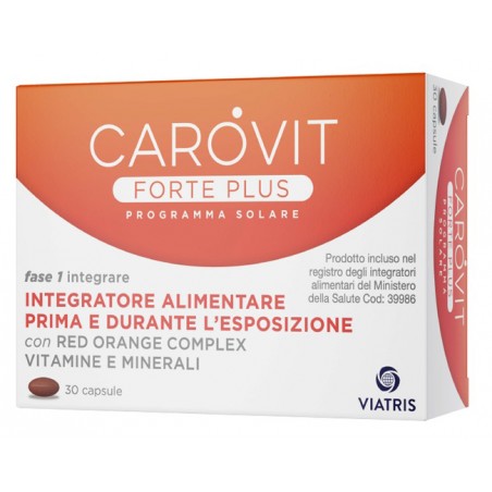 Carovit Forte Plus Programma Solare 30 Capsule - Integratori per l'abbronzatura - 945121224 - Carovit - € 22,62