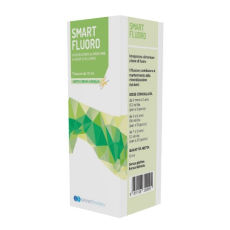 Smartfarma Smart Fluoro Gocce 10 Ml Gusto Crema Vaniglia - Igiene orale - 943774075 - Smartfarma - € 10,35