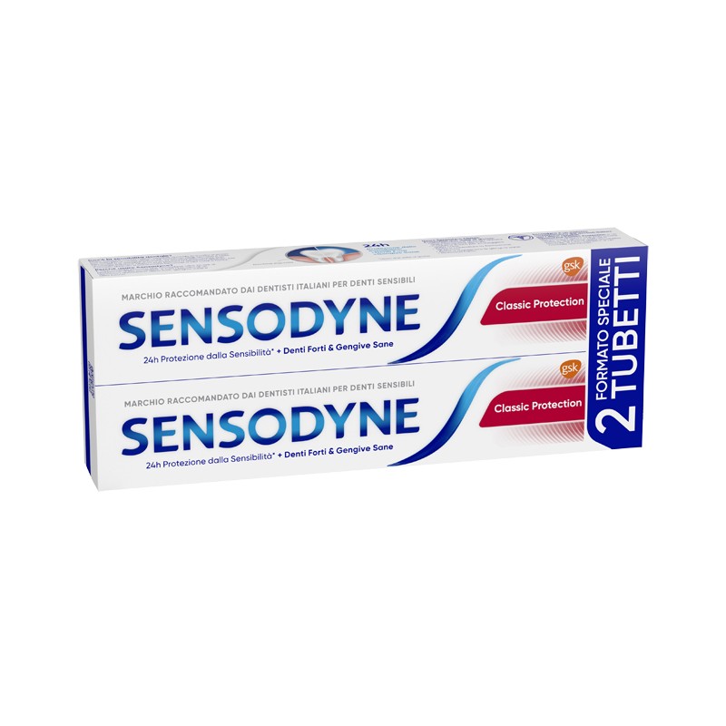 Sensodyne Classic Protection Dentifricio con Fluoro 2x75 Ml - Dentifrici e gel - 983833500 - Sensodyne - € 6,26