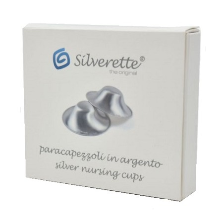 Tecnologia Ospedaliera Silverette Mini Coppette Protezione Capezzoli In Argento 2 Pezzi - Coppette assorbilatte e paracapezzo...