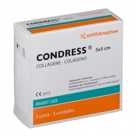 Euroresearch Condress Medicazione Con Collagene Equino 5x5 Cm 3 Pezzi Euroresearch - 1 Euroresearch Condress Medicazione Con Collagene Equino 5x5 Cm 3 Pezzi Euroresearch - 1