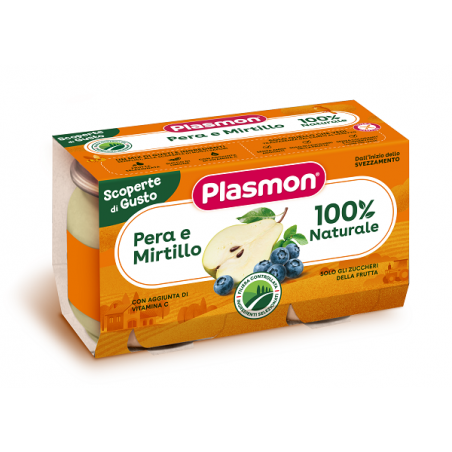 Plasmon Omogeneizzato Pera Mirtillo 2 Pezzi Da 104 G - Omogeneizzati e liofilizzati - 984323814 - Plasmon - € 1,76