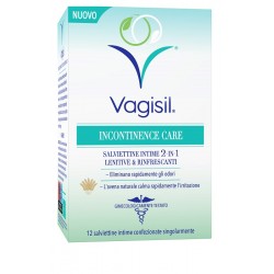 Combe Italia Vagisil Incontinence Care Salviettine Intime 2in1 Lenitive & Rinfrescanti 12 Pezzi - Detergenti intimi - 9836647...