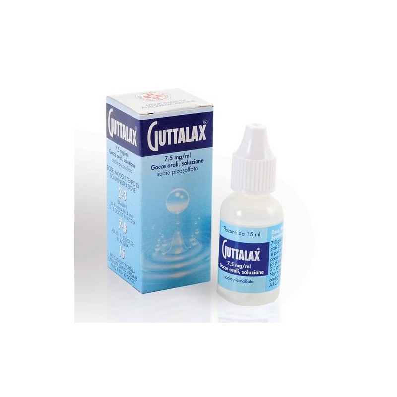 Guttalax 7,5 Mg/ml Per Stitichezza Occasionale Gocce Orali 15 Ml - Farmaci per stitichezza e lassativi - 020949020 - Guttalax...