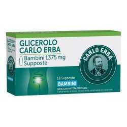 Carlo Erba Glicerolo Bambini 1375 Mg - 18 Supposte - Farmaci per stitichezza e lassativi - 029651027 - Carlo Erba Otc - € 2,08