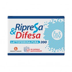 Ripresa & Difesa Lattoferrina Pura 200 - 20 Capsule Gastroresistenti - Integratori per difese immunitarie - 981400120 - Chemi...