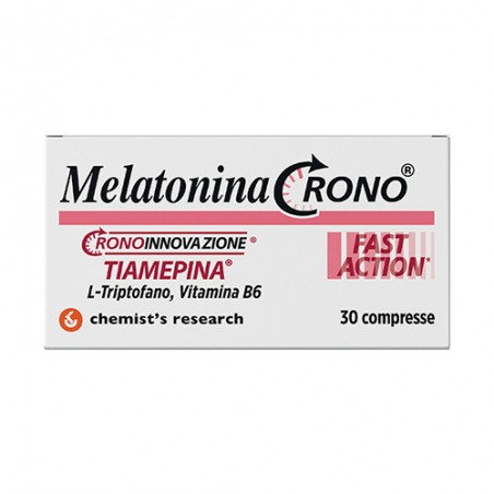 Chemist's Research Melatonina Crono 1mg Tiamepina 30 Compresse - Integratori per umore, anti stress e sonno - 924701321 - Che...