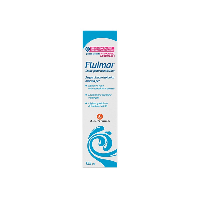 Fluimar Spray Soluzione Isotonica Sterile Acqua di Mare 125 Ml - Prodotti per la cura e igiene del naso - 930648720 - Fluimar
