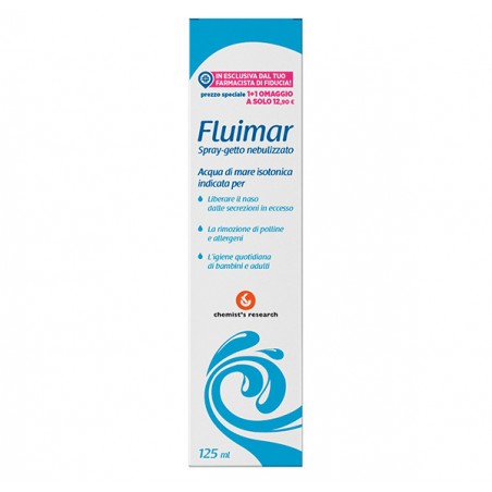 Fluimar Spray Soluzione Isotonica Sterile Acqua di Mare 125 Ml - Prodotti per la cura e igiene del naso - 930648720 - Fluimar