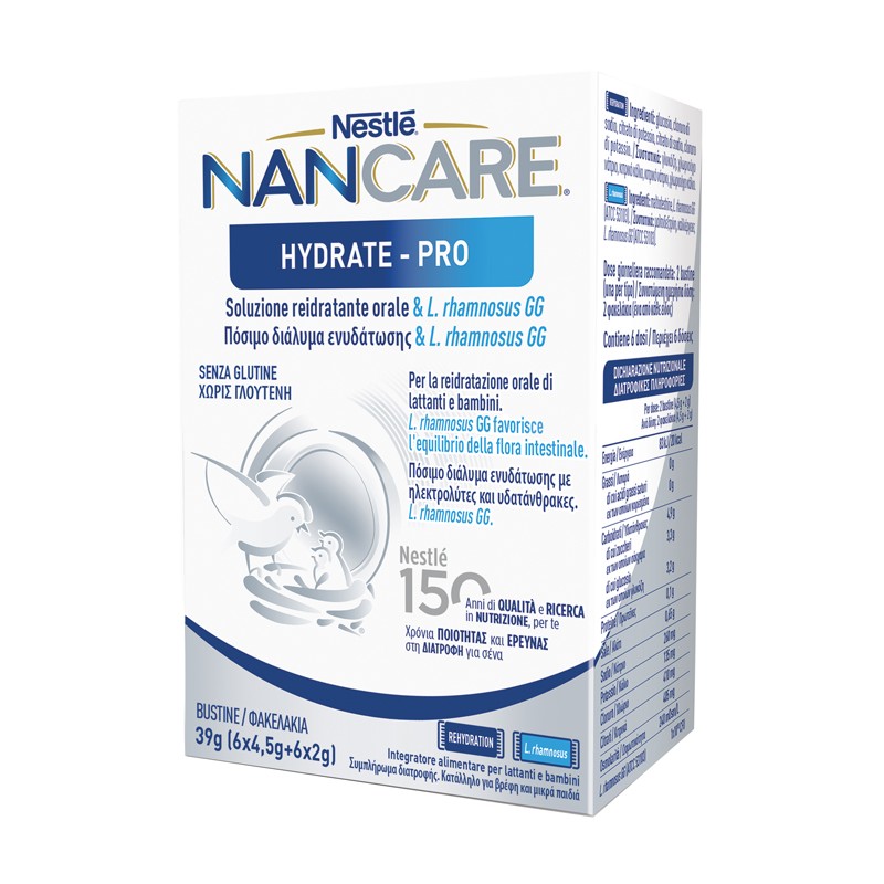 Nestle' Italiana Nestle' Nancare Hydrate Pro Bustine 6 X 4,5 G + 6 X 2 G - Integratori per regolarità intestinale e stitichez...