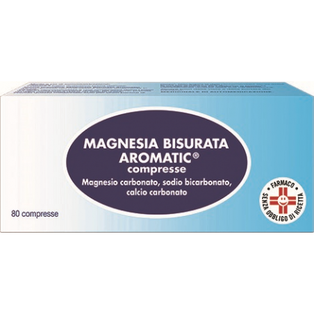 Pfizer Italia Magnesia Bisurata Aromatic 80 Compresse - Farmaci per bruciore e acidità di stomaco - 005781048 - Pfizer Italia...