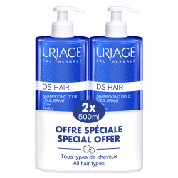 Uriage Soft Balancing Shampoo Lenitivo e Purificante 2 X 500 Ml - Shampoo per capelli secchi e sfibrati - 984519102 - Uriage