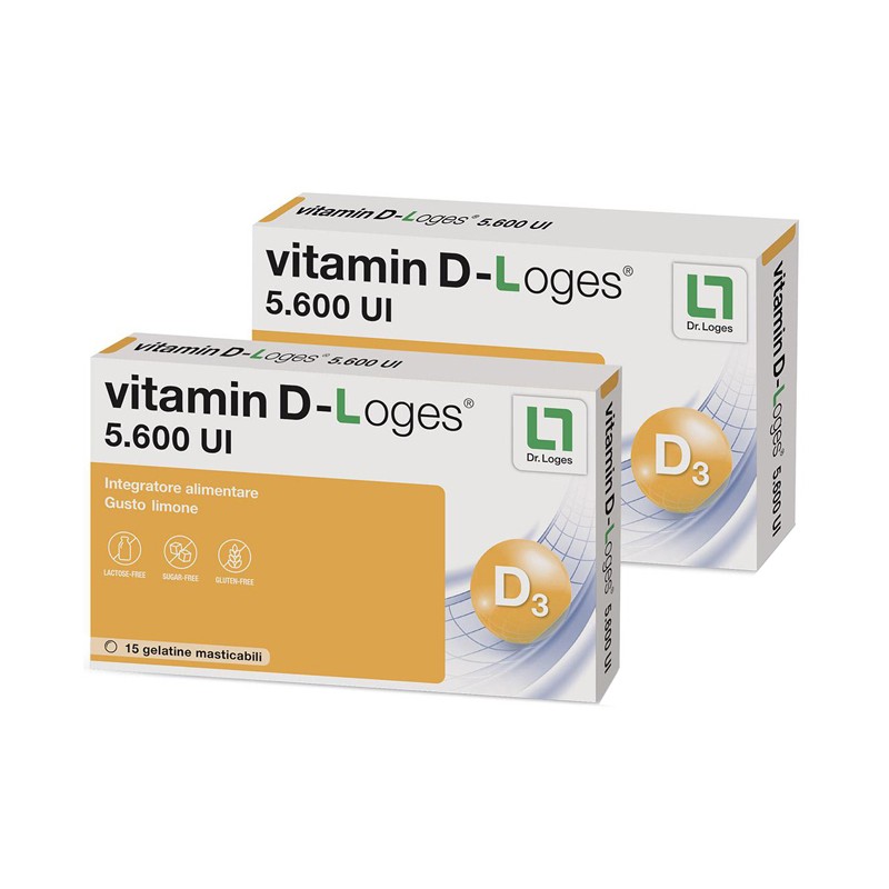 Biofarmex Vitamin D-loges 30 Gelatine Masticabili Gusto Limone 42 G - Vitamine e sali minerali - 942304193 - Biofarmex - € 20,63
