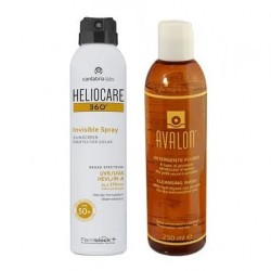 Heliocare Invisible Spray SPF 50+ 200 Ml + Avalon Detergente 250 Ml - Igiene corpo - 981078660 - Heliocare - € 28,22