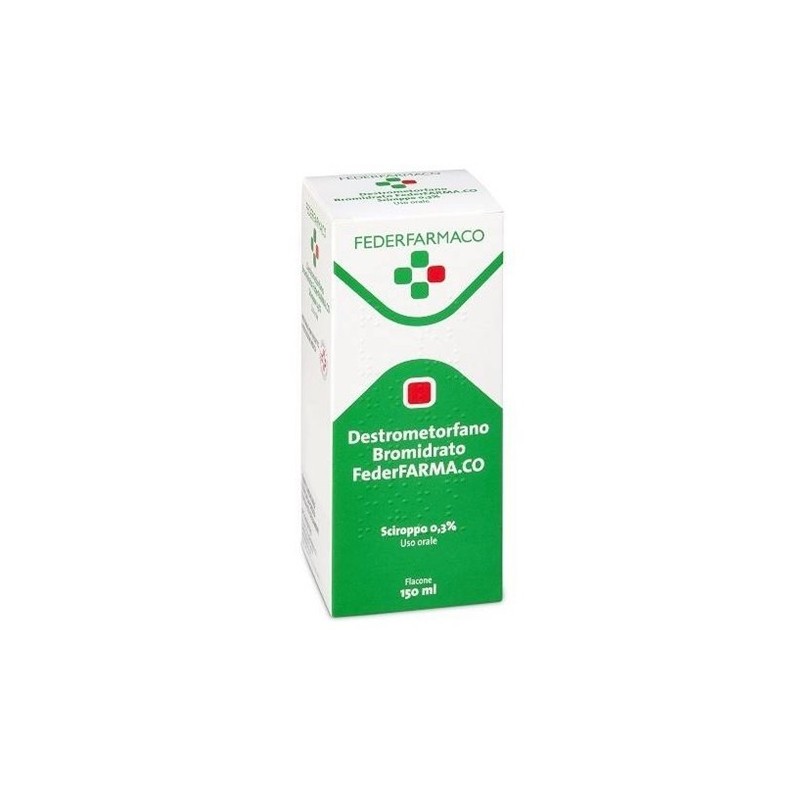 Pharmaidea Destrometorfano Bromidrato Federfarma.co 30mg/10ml Sciroppo - Farmaci per tosse secca e grassa - 030261010 - Pharm...