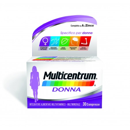 Multicentrum Donna Integratore Multivitaminico 30 Compresse Multicentrum - 1 Multicentrum Donna Integratore Multivitaminico 30 Compresse Multicentrum - 1