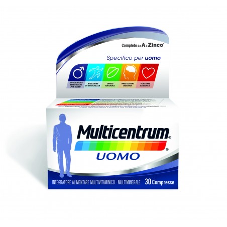 Multicentrum Uomo Integratore Multivitaminico Multiminerale 30 Compresse Multicentrum - 1 Multicentrum Uomo Integratore Multivitaminico Multiminerale 30 Compresse Multicentrum - 1