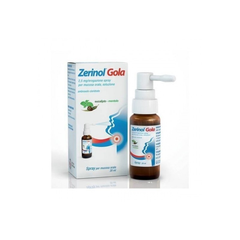 Zerinol Gola 2,5 Mg/erogazione Spray Per Mucosa Orale 20 Ml - Farmaci da banco - 041239308 - Zerinol - € 11,50