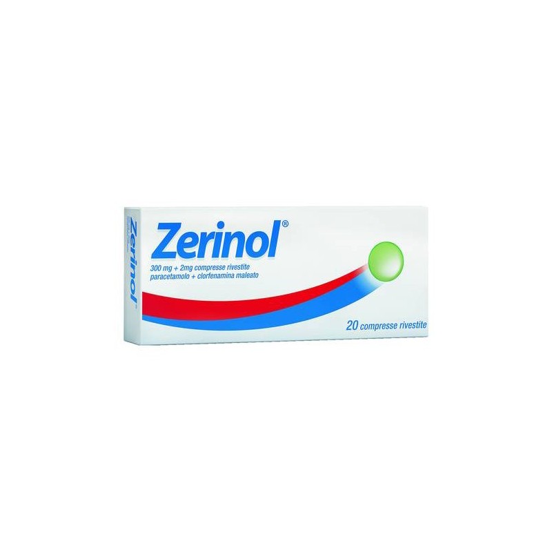 Zerinol Raffreddore Paracetamolo 20 Compresse Rivestite - Farmaci per febbre (antipiretici) - 035304043 - Zerinol - € 5,80