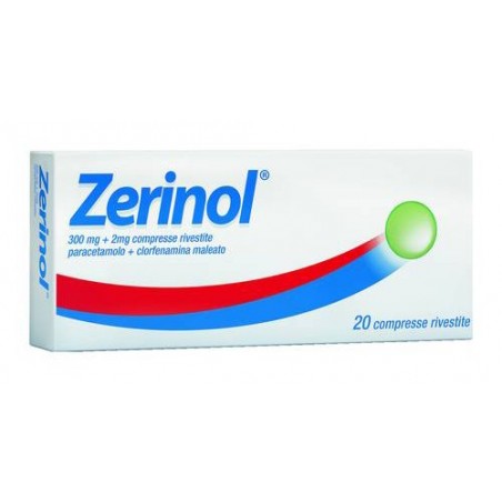 Zerinol Raffreddore Paracetamolo 20 Compresse Rivestite - Farmaci per febbre (antipiretici) - 035304043 - Zerinol - € 5,80