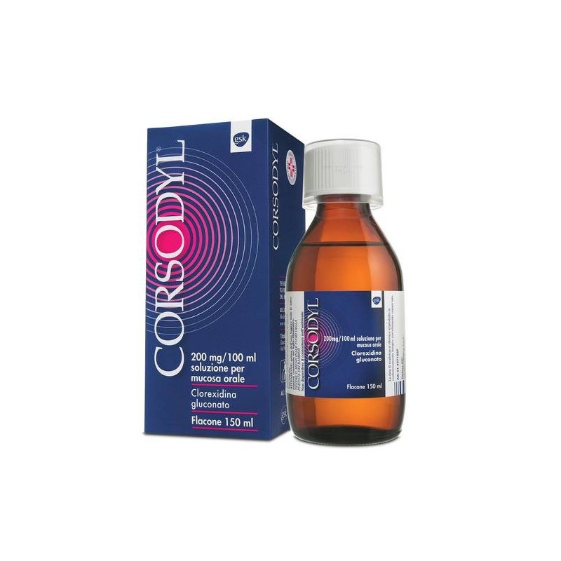 Corsodyl Soluzione Per Mucosa Orale Antinfettiva e Antisettica 150 Ml - Farmaci per afte e gengiviti - 014371037 - Corsodyl -...