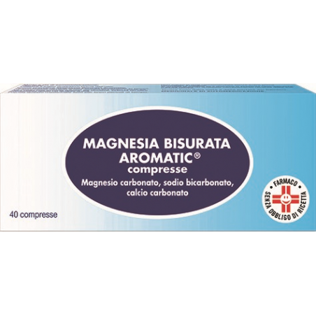 Aromatic Magnesia Bisurata Per Iperacidità 40 Compresse - Farmaci per bruciore e acidità di stomaco - 005781036 - Aromatic - ...
