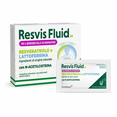 Resvis Fluid XR Integratore Benessere Vie Respiratorie 12 Bustine Alfasigma - 1 Resvis Fluid XR Integratore Benessere Vie Respiratorie 12 Bustine Alfasigma - 1