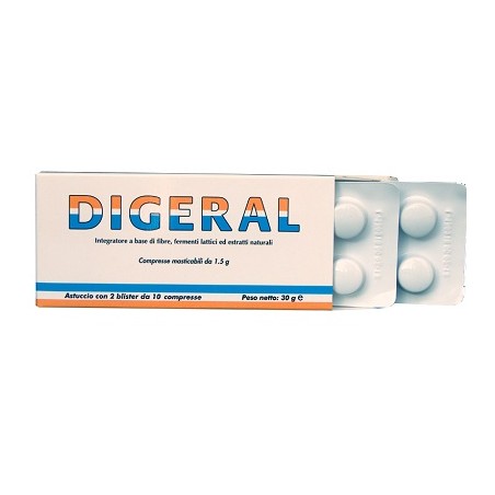 Leader Natural Pharma Digeral 20 Compresse - Integratori per apparato digerente - 904903251 - Leader Natural Pharma - € 11,32