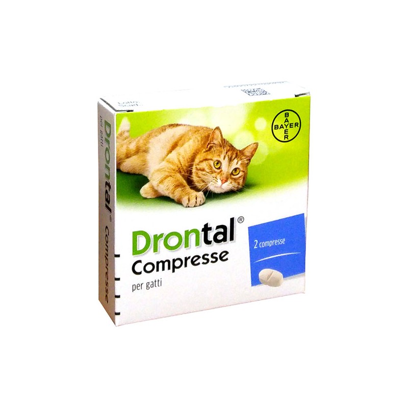 Drontal 230 mg + 20 mg Gatti 2 Compresse - Prodotti per gatti - 105249015 - Drontal - € 18,06